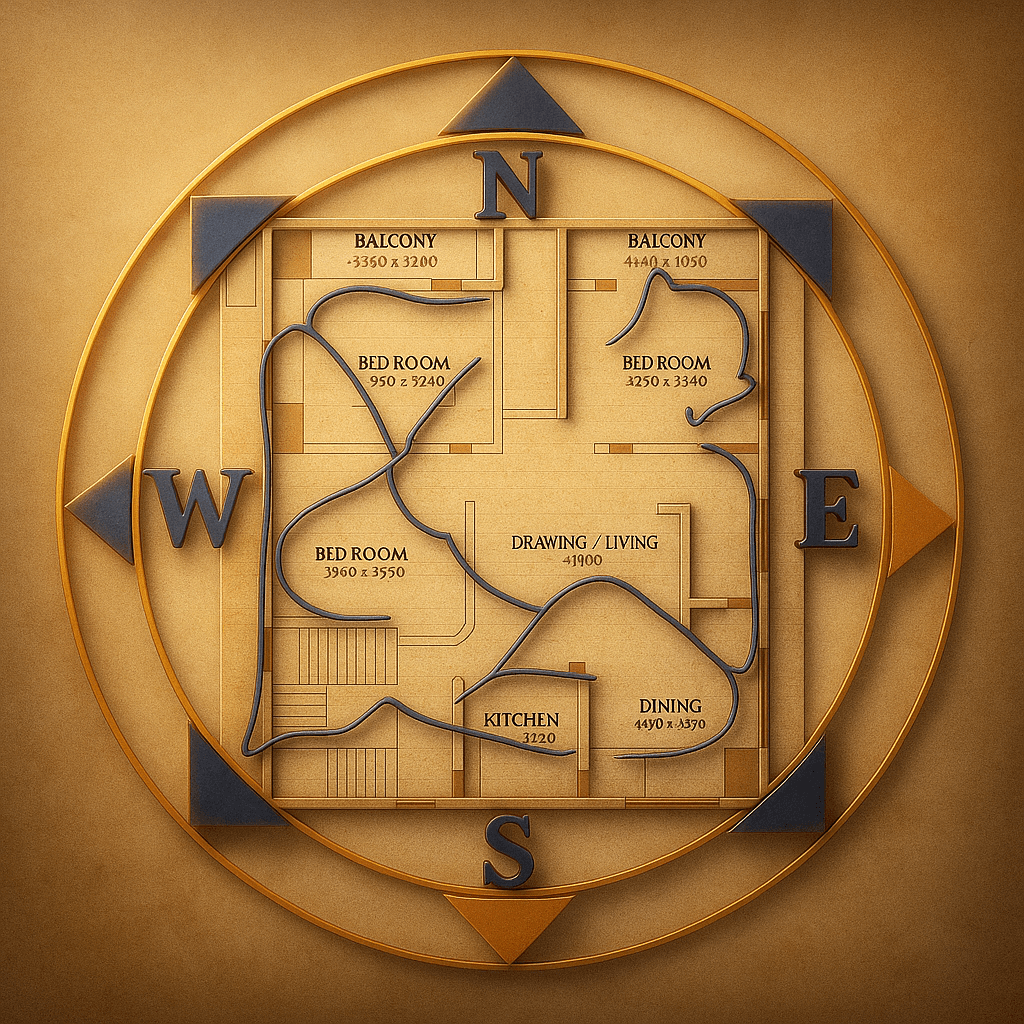 Vastu Purush mandala showing the cosmic being and directional alignments